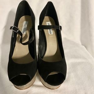 Steve Madden Operaa Wedge Glitter Heels